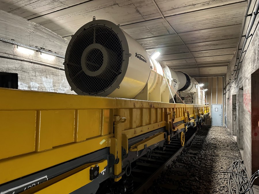 Track Construction Site in the S-Bahn Tunnel in Berlin